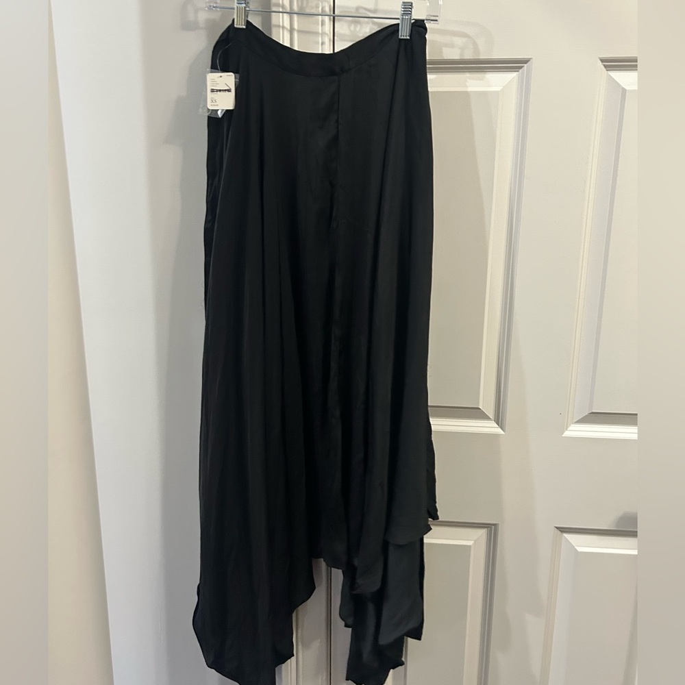 NWT Free People Natalie Wrap Maxi Skirt Black Size XS Z186 - Picture 4 of 4